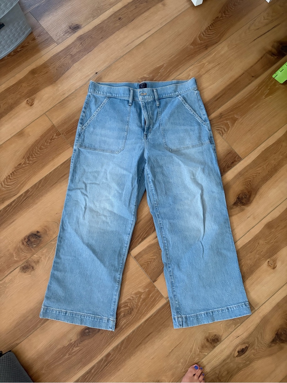 J. Crew Light Blue Relaxed Wide-Leg Jeans